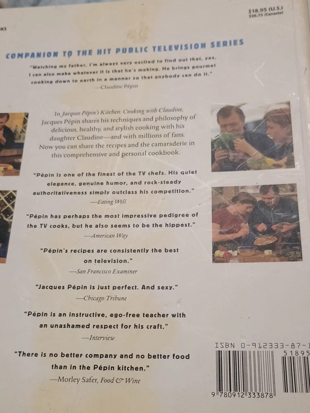Jacques Pepin's Kitchen: Cooking with Claudine - Yellow Cover Cookbook